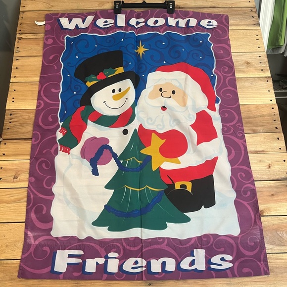 Lot of 3 Christmas yard flags - Picture 2 of 3